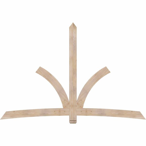 Ekena Millwork Davenport Smooth Timber Gable Bracket, Douglas Fir, 108"W x 72"H x 1 1/2"D x 5 1/2"F, 16/12 Pitch GBW108X72X0206DAV00SDF - main